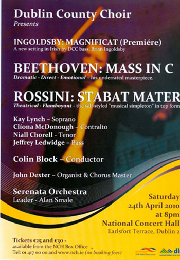 Beethoven's Mass in C, Rossini, Ingoldsby