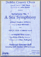 Sea Symphony, by Vaughan Williams at NCH - 1995